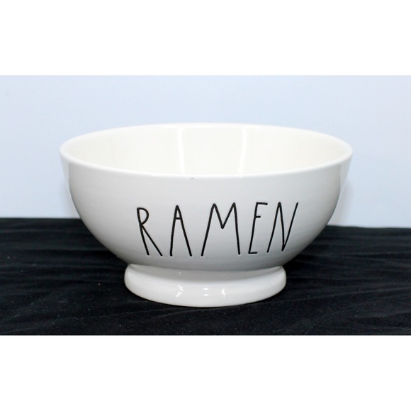 Rae Dunn Other - Rae Dunn Artisan Collection RAMEN Bowl Ivory Ceramic Footed Soup Bowl Magenta